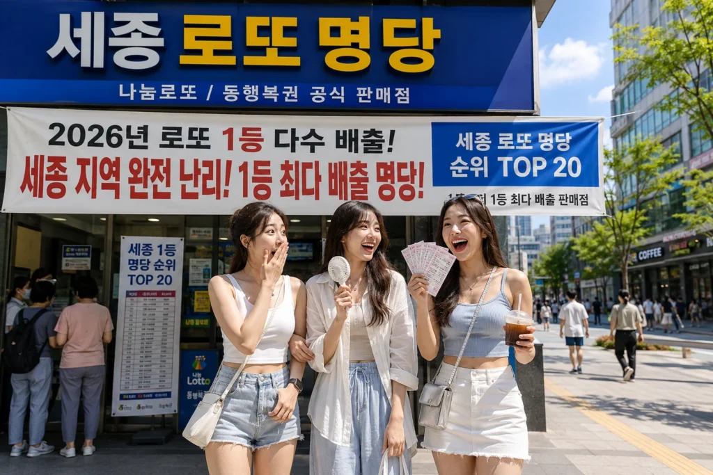 세종 로또 1등 당첨 명당 리스트 TOP 20 총정리 - 조치원·금남면·나성동 대표 명당