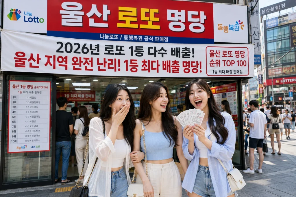 울산 로또 1등 당첨 판매점 순위 TOP 99 – 남구·중구 대표 대박 판매점