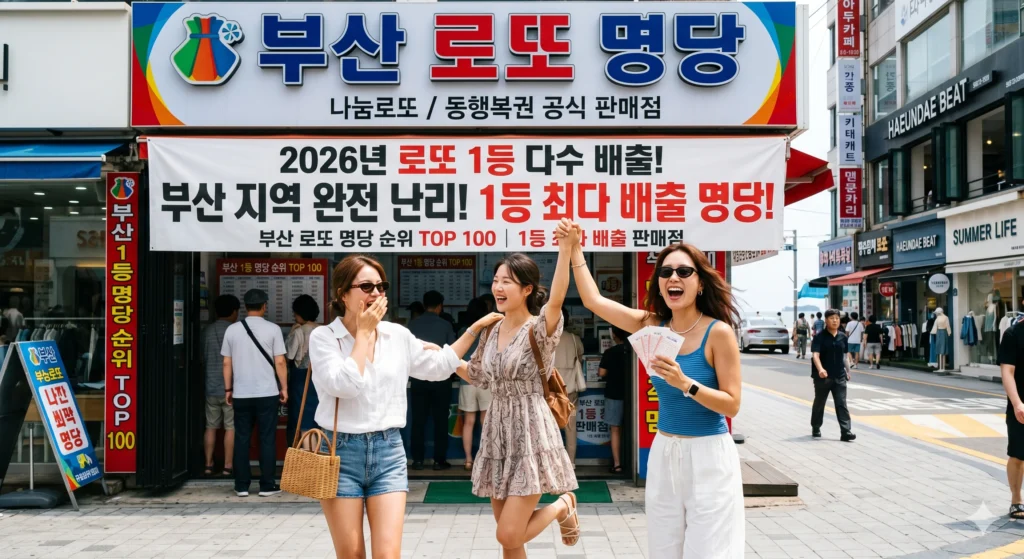 부산 로또 1등 당첨 판매점 명당 지역 TOP 100
