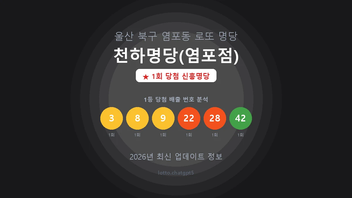 천하명당(염포점) 출현번호 통계 썸네일