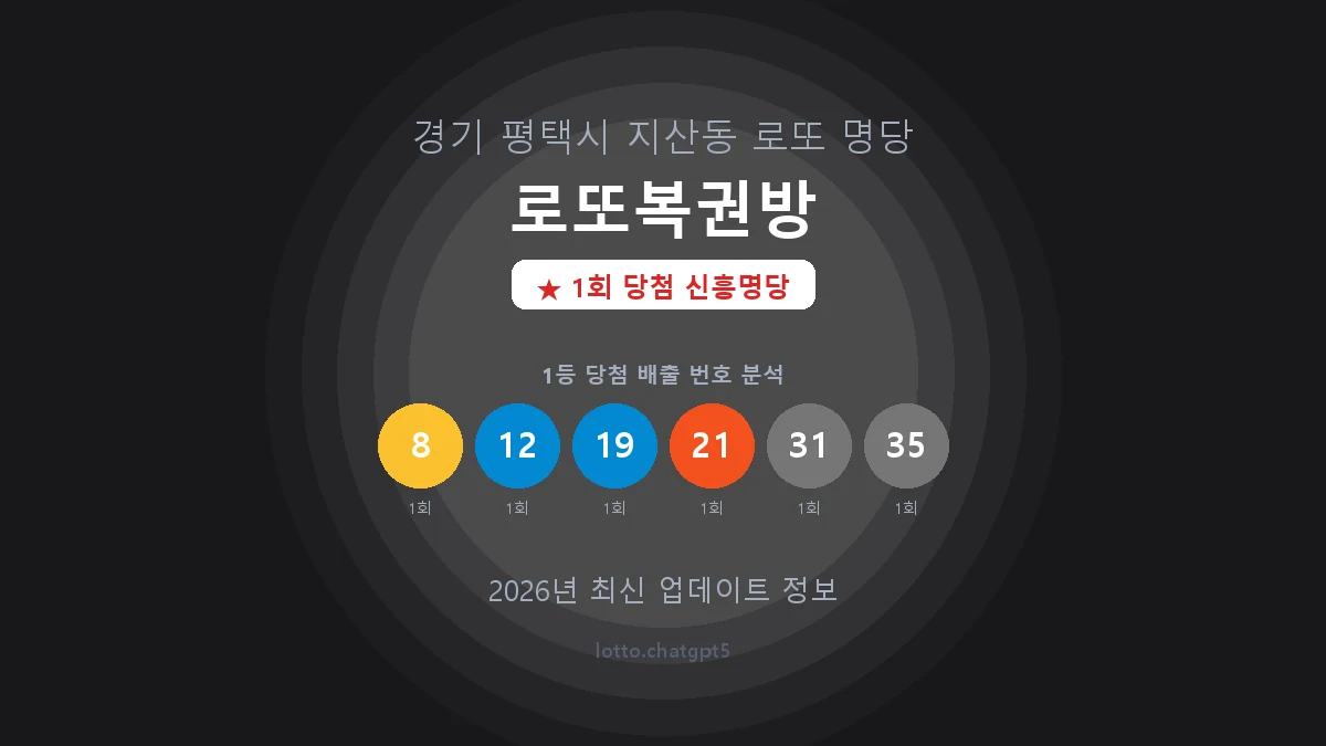 경기 평택시 지산동 로또 명당 로또복권방 1등 1회 배출 판매점 썸네일