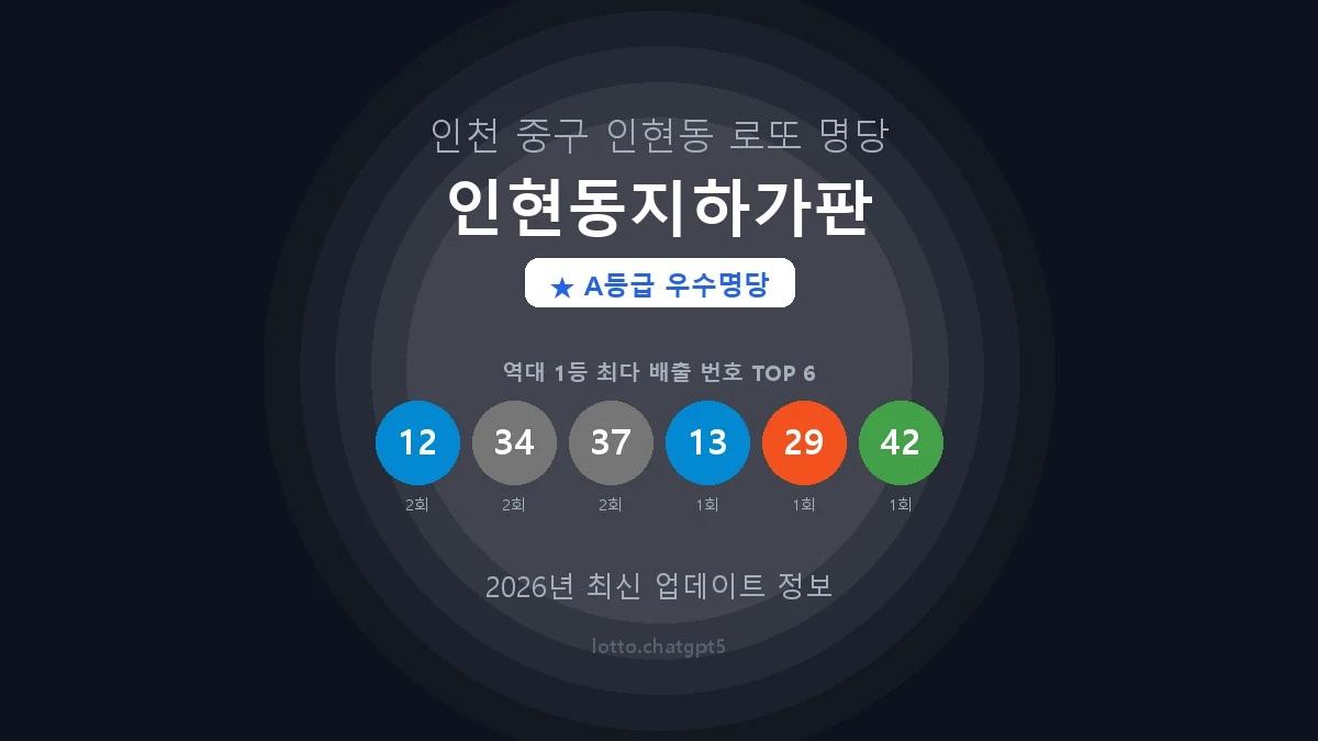 인현동지하가판 출현번호 통계 썸네일