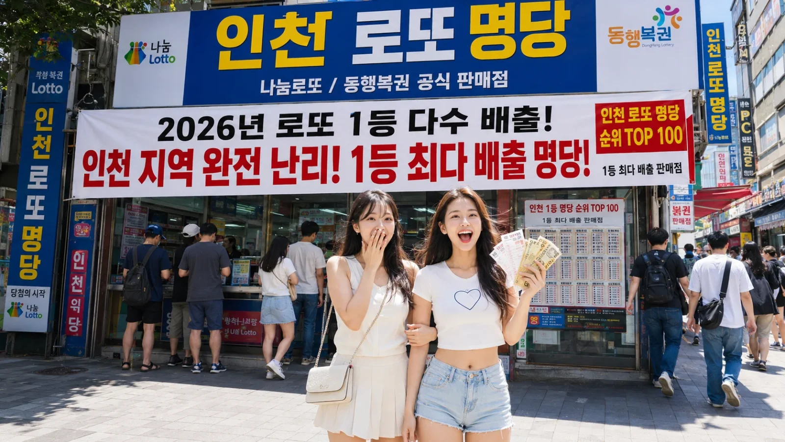 인천 로또 명당 1위는 어디? 부평·송도·청라·주안·계양·연수구 1등 판매점 TOP 100